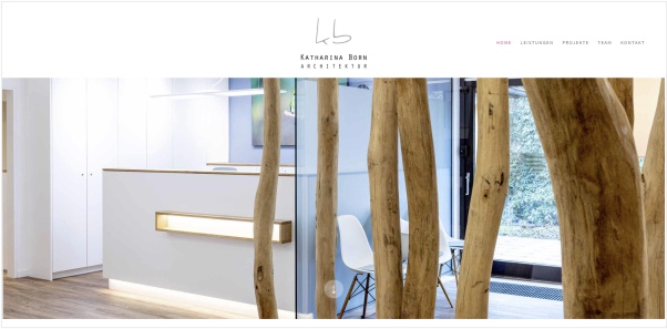 Screenshot der Website Born Architektur