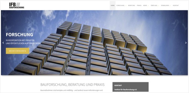 IFB Website - Screenshot