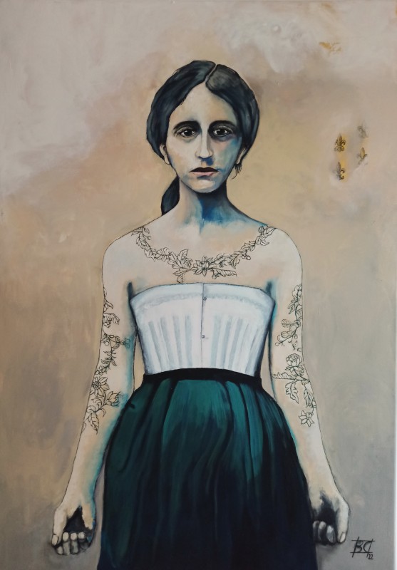 Fleur - junge Frau in Mieder und langem Rock